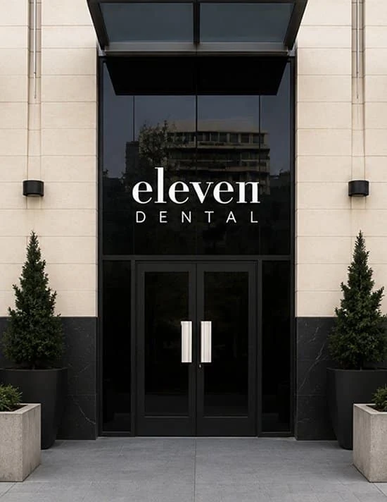 The Eleven Dental front door at 11 Yorkville